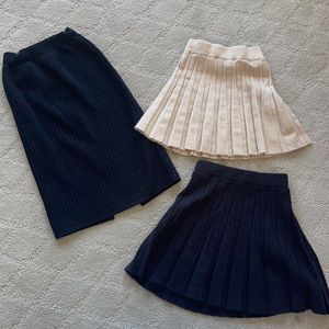 Three skirt styles for girls.